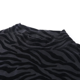 Damskie Body Transparentne z Wzorem Zebra – Elegancki Top