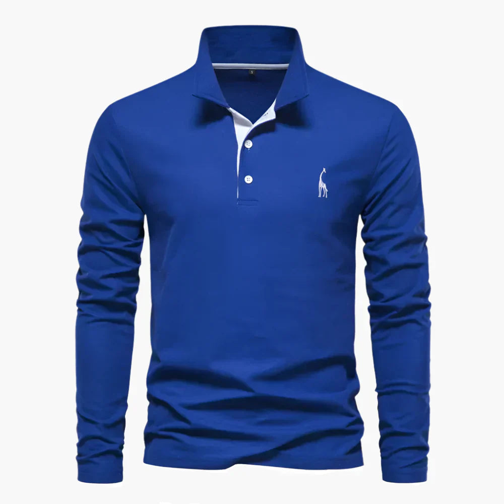 Męska Koszulka Polo Długi Rękaw Elegancki Komfort na Co Dzień