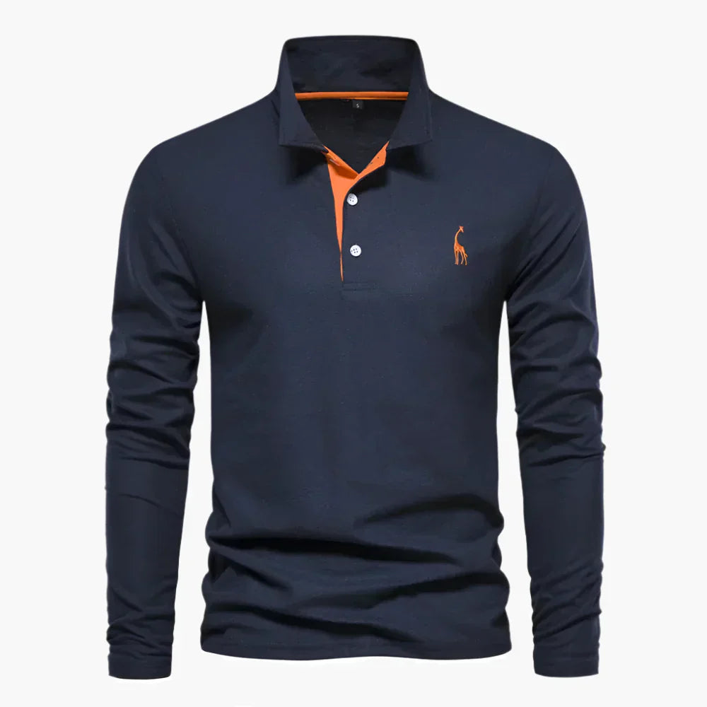 Męska Koszulka Polo Długi Rękaw Elegancki Komfort na Co Dzień