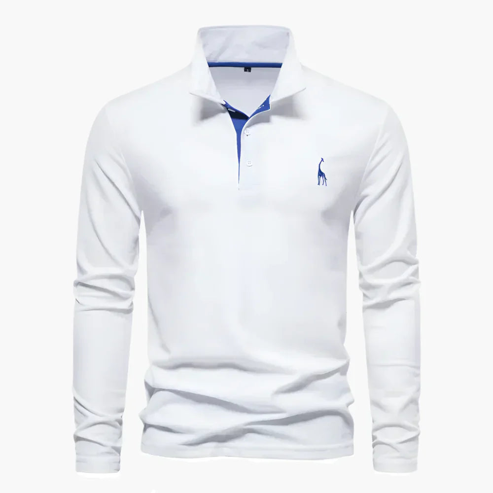 Męska Koszulka Polo Długi Rękaw Elegancki Komfort na Co Dzień