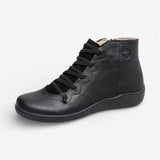 Damskie Skórzane Botki Sznurowane – Wygodne Buty Casual