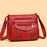 Torebka Damska Crossbody Vintage z Kieszeniami Stylowa