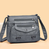 Torebka Damska Crossbody Vintage z Kieszeniami Stylowa