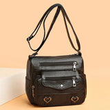 Torebka Damska Crossbody Vintage z Kieszeniami Stylowa