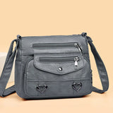 Torebka Damska Crossbody Vintage z Kieszeniami Stylowa