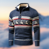Dzianinowy sweter świąteczny z okrągłym dekoltem