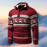 Dzianinowy sweter świąteczny z okrągłym dekoltem