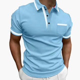 Męska Koszulka Polo Slim Fit z Kontrastowym Wykończeniem
