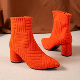 Dzianinowe Botki na Obcasie Typu Sock Boots